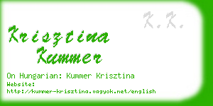 krisztina kummer business card